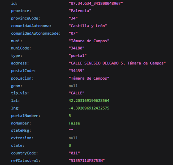 Resultados de búsqueda en CartoCiudad para Calle Sinesio Delgado 5, Támara de Campos