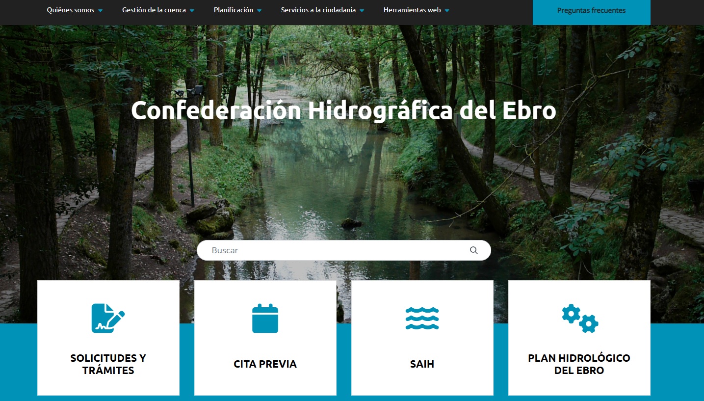 Portal de la Confederación hidrográfica del Ebro