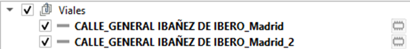 Grupo viales con dos capas con el mismo nombre. v1.2.1.