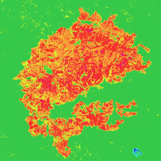 Ejemplo del índice NBR en Larouco (Ourense)