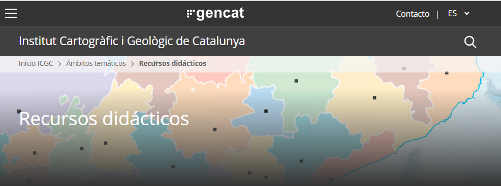 Recursos didácticos del Institut Cartogràfic i Geològic de Catalunya