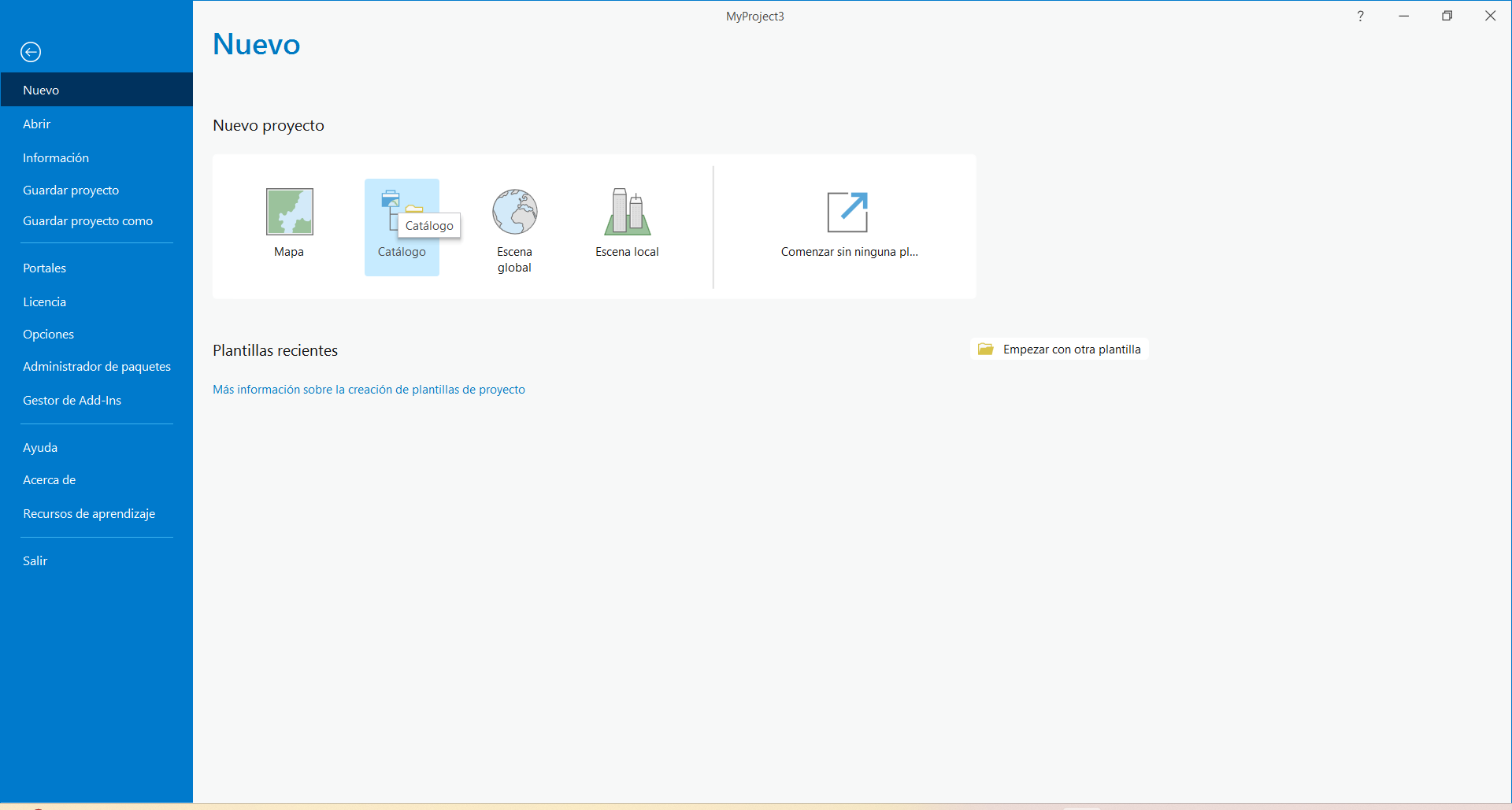 Configuración inicial en ArcGIS Pro