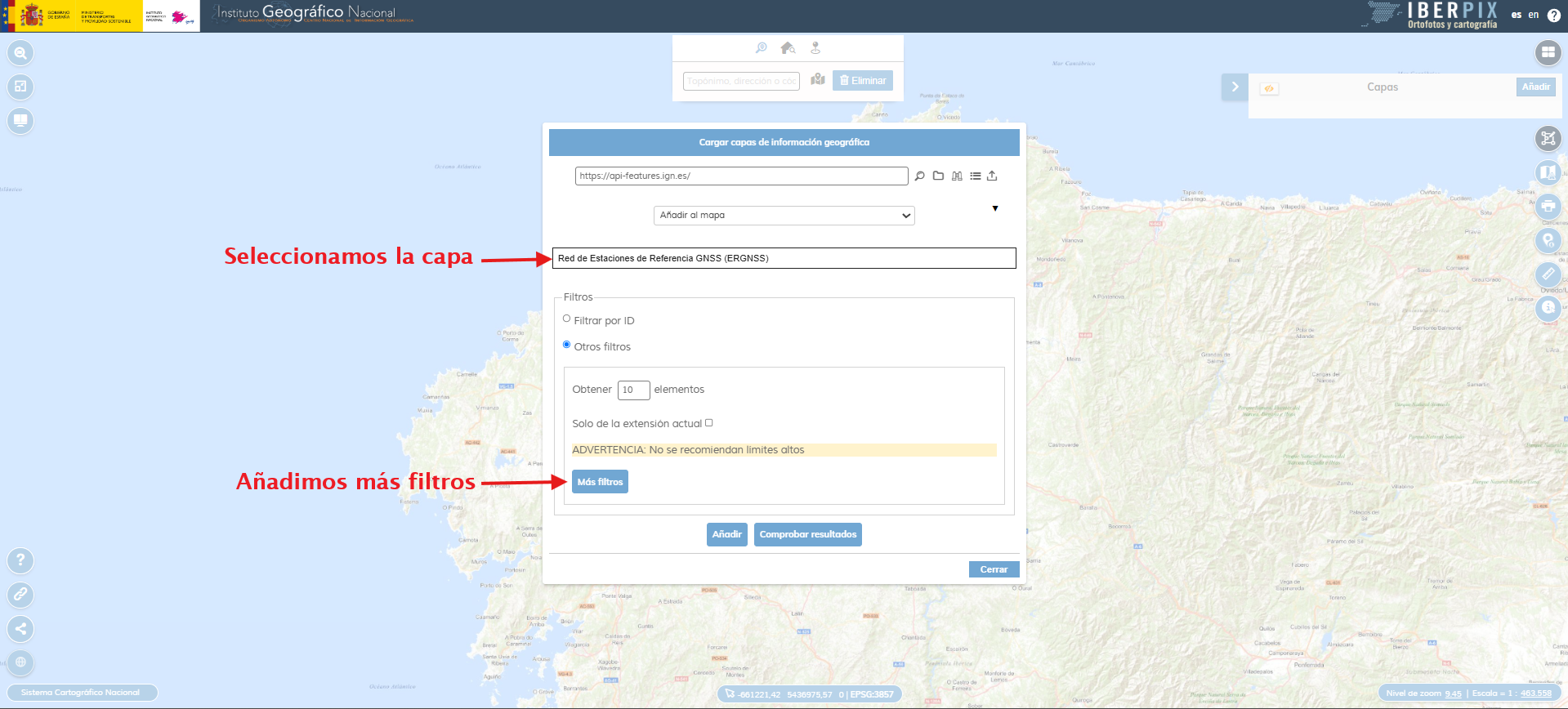 Configuración de un filtro múltiple por provincia en IBERPIX