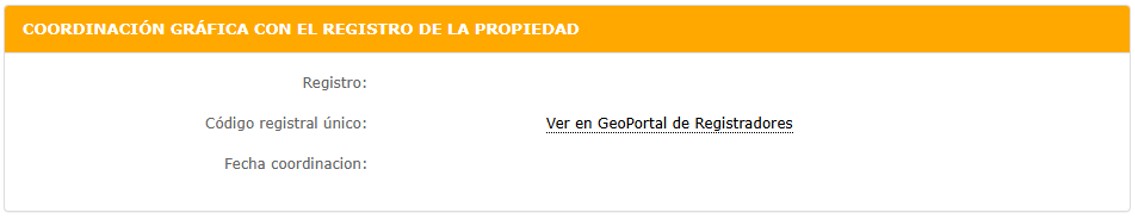 Detalle de información sobre la coordinación gráfica entre Catastro y Registro de la Propiedad