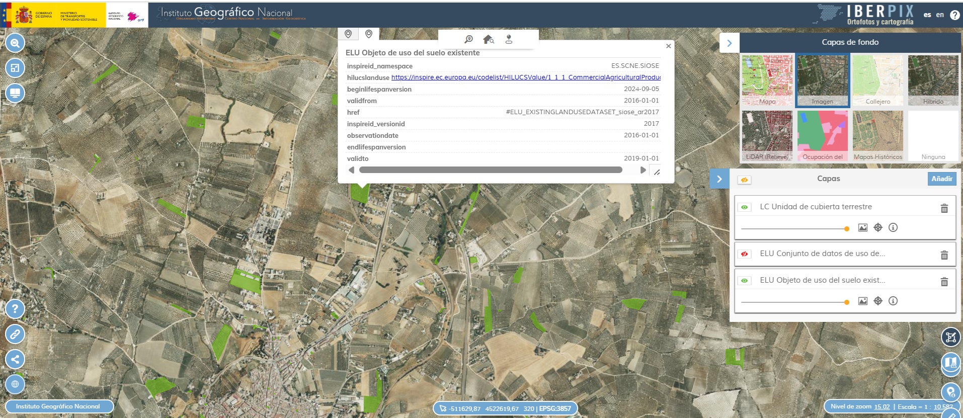 Colecciones del servicio OGC API Features del SCNE correspondientes al SIOSE AR