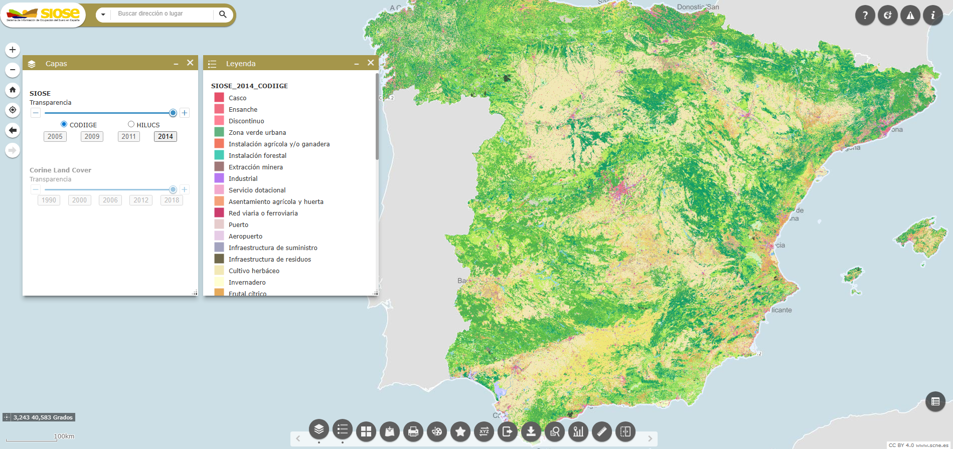 Visualizador del proyecto SIOSE