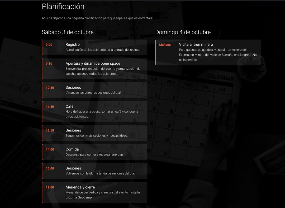 Planificación de GeoCamp 2026