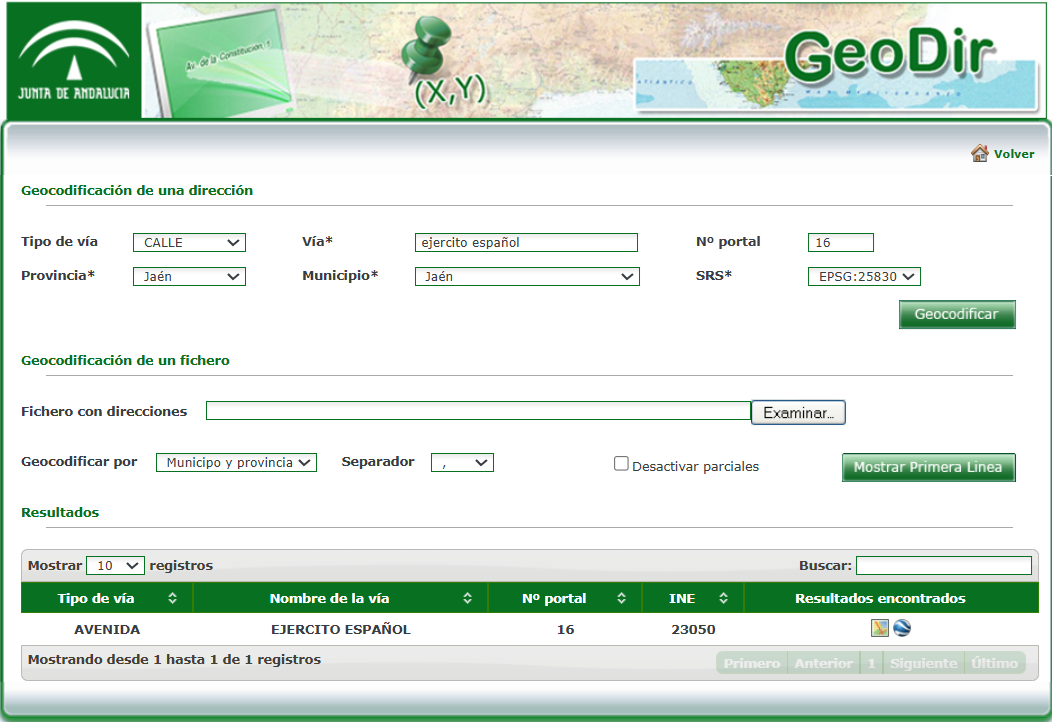 Herramienta Geodir