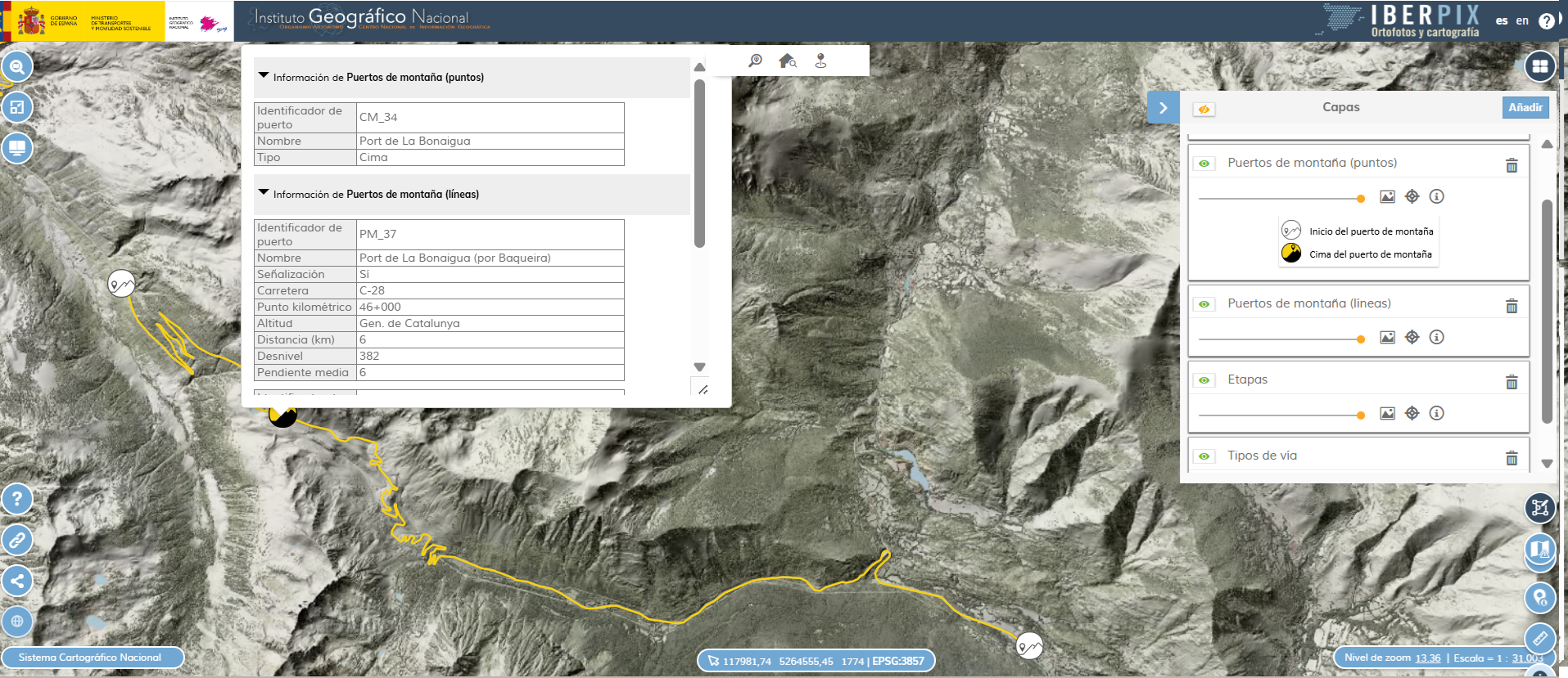 Servico de rutas ciclistas